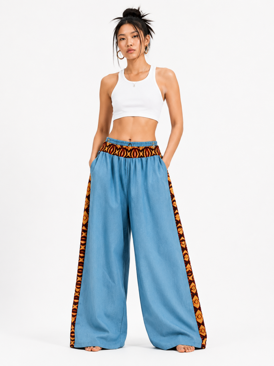 Pantalón Unisex Golden Diamond Denim Reverse