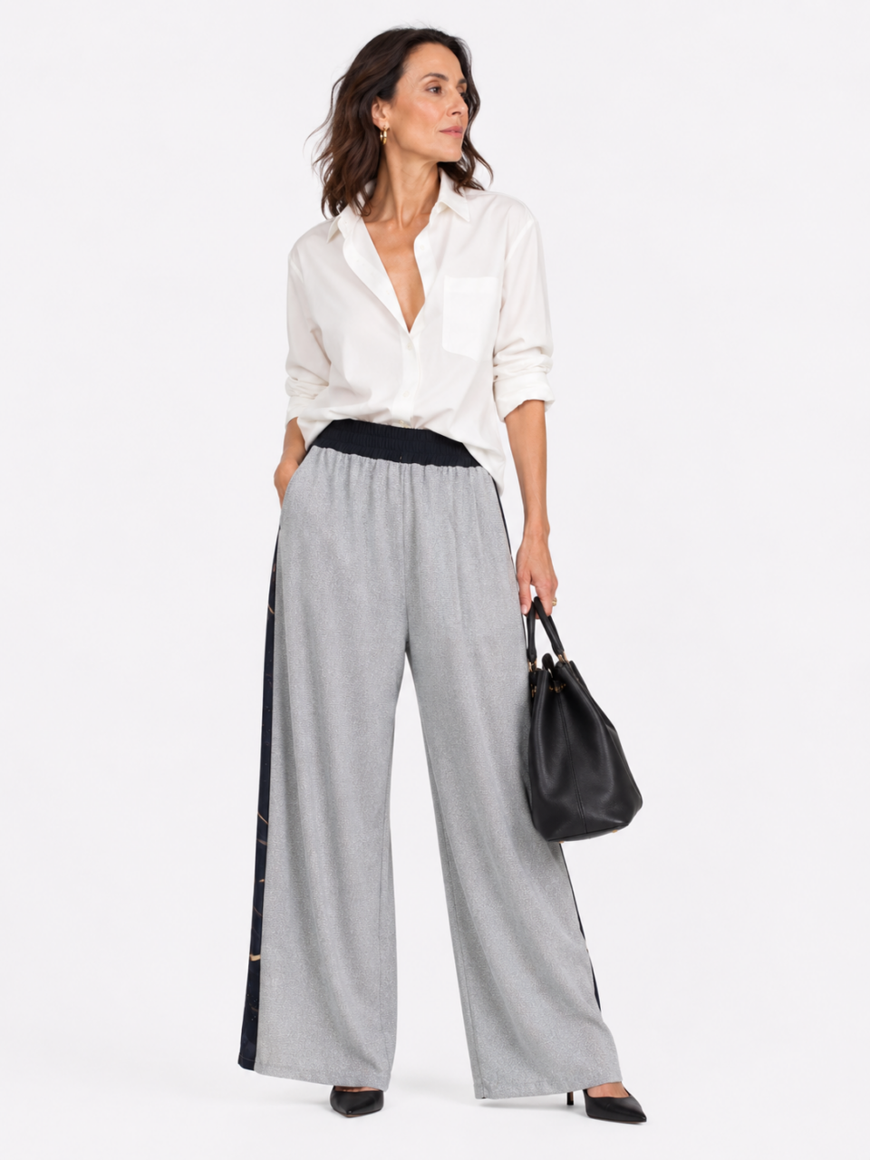 Pantalón Unisex Vintage Geometry Silver