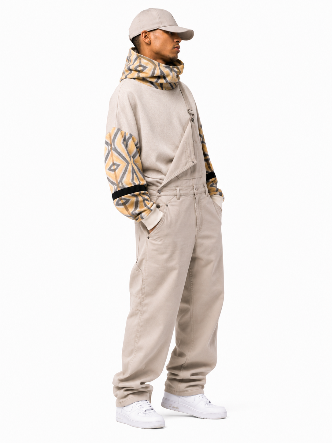 Sudadera oversize White Urban Calligraphy