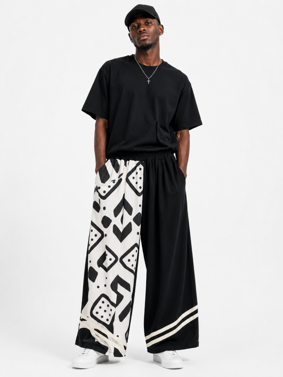 Samurai Baggy Negro White Bogo